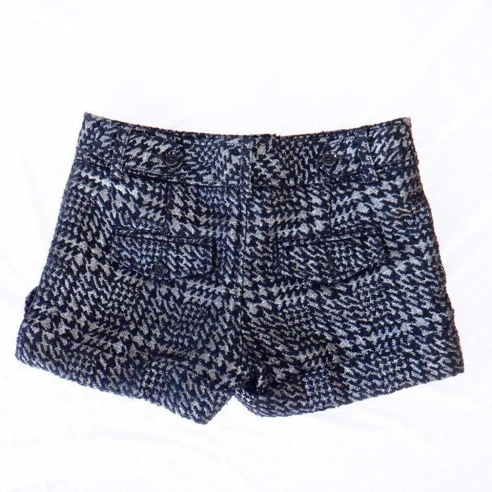 Express wool black/gold dressy shorts